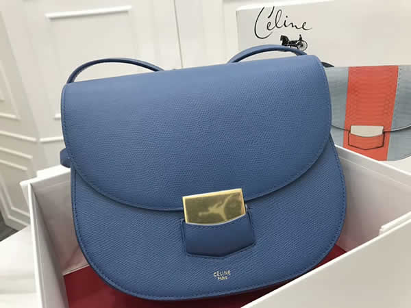 Fake Fashion Discount Blue Celine Trotteur Crossbody Bags Online